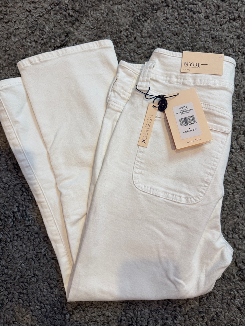 NYDJ HR AMI White Skinny Capri Women's Jeans - size 4 NWT